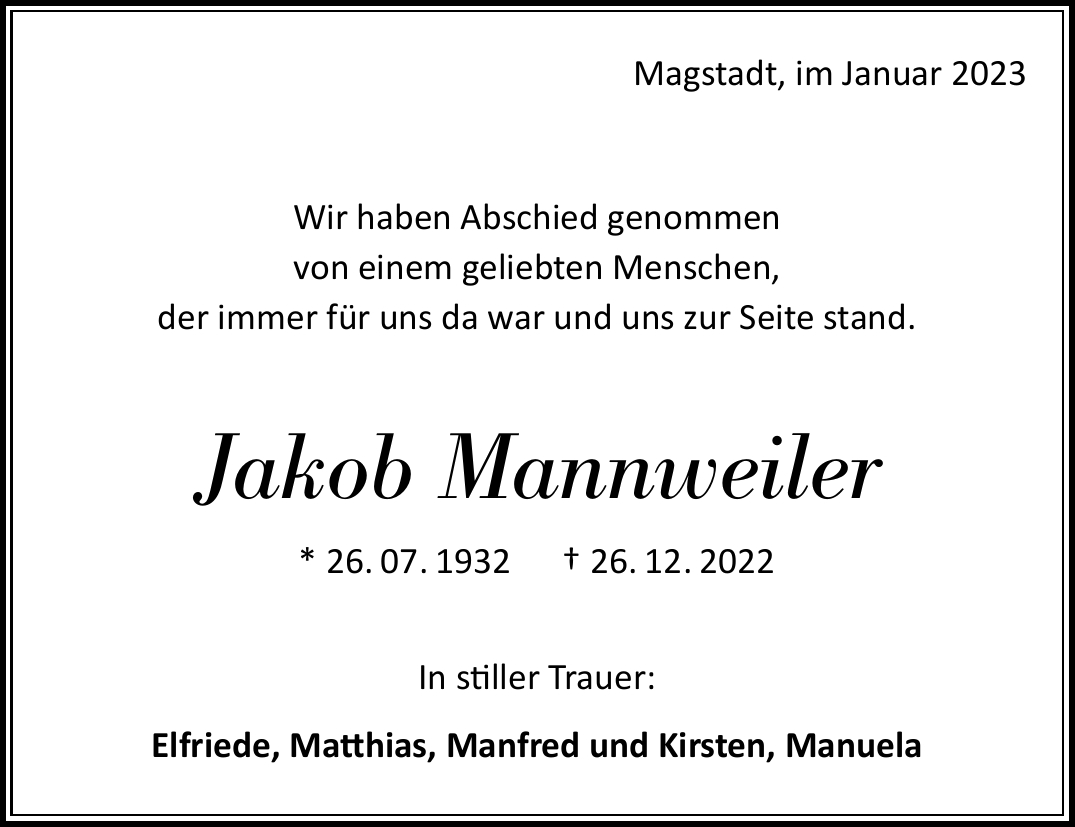 Jakob Mannweiler