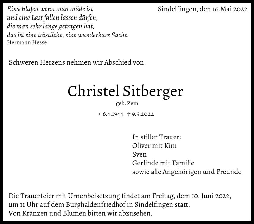 Christel Sitberger