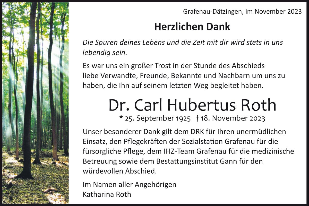 Dr. Carl Hubertus Roth