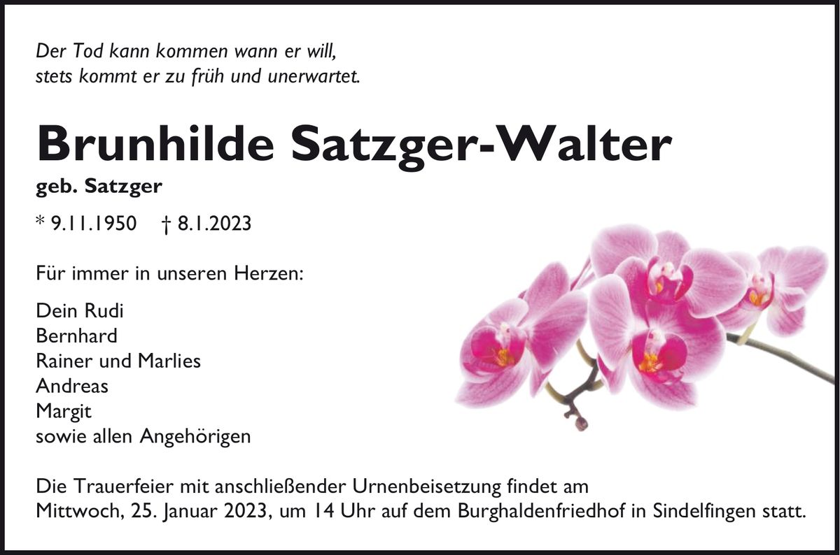 Brunhilde Satzger-Walter