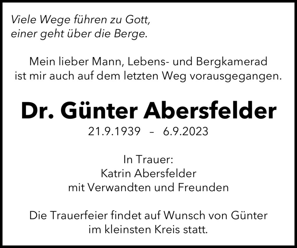 Dr. Günter Abersfelder