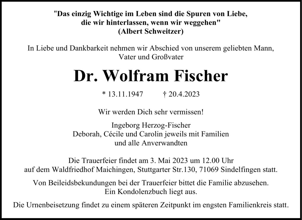 Dr. Wolfram Fischer