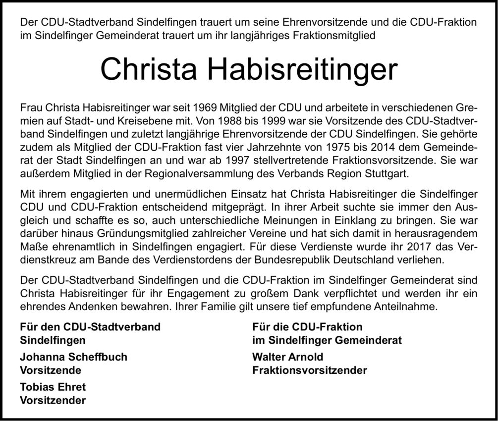 Christa Habisreitinger