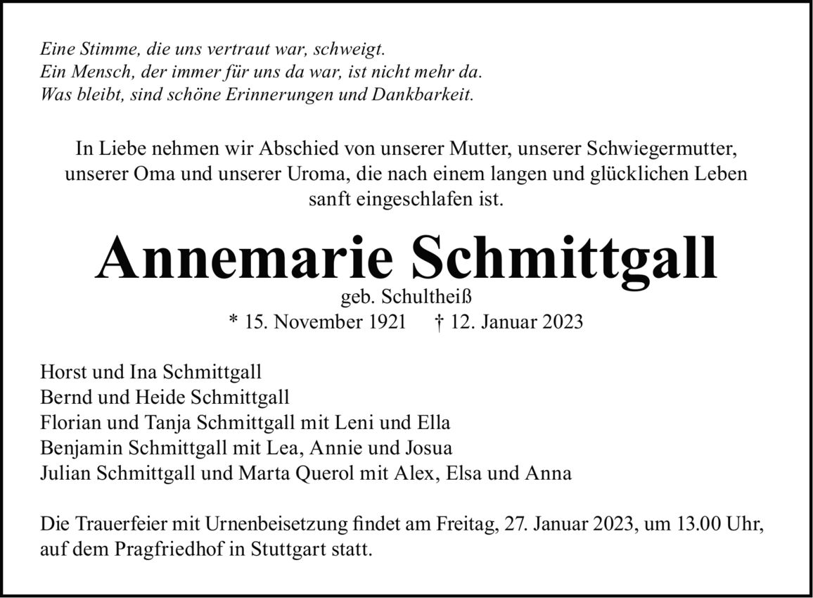 Annemarie Schmittgall